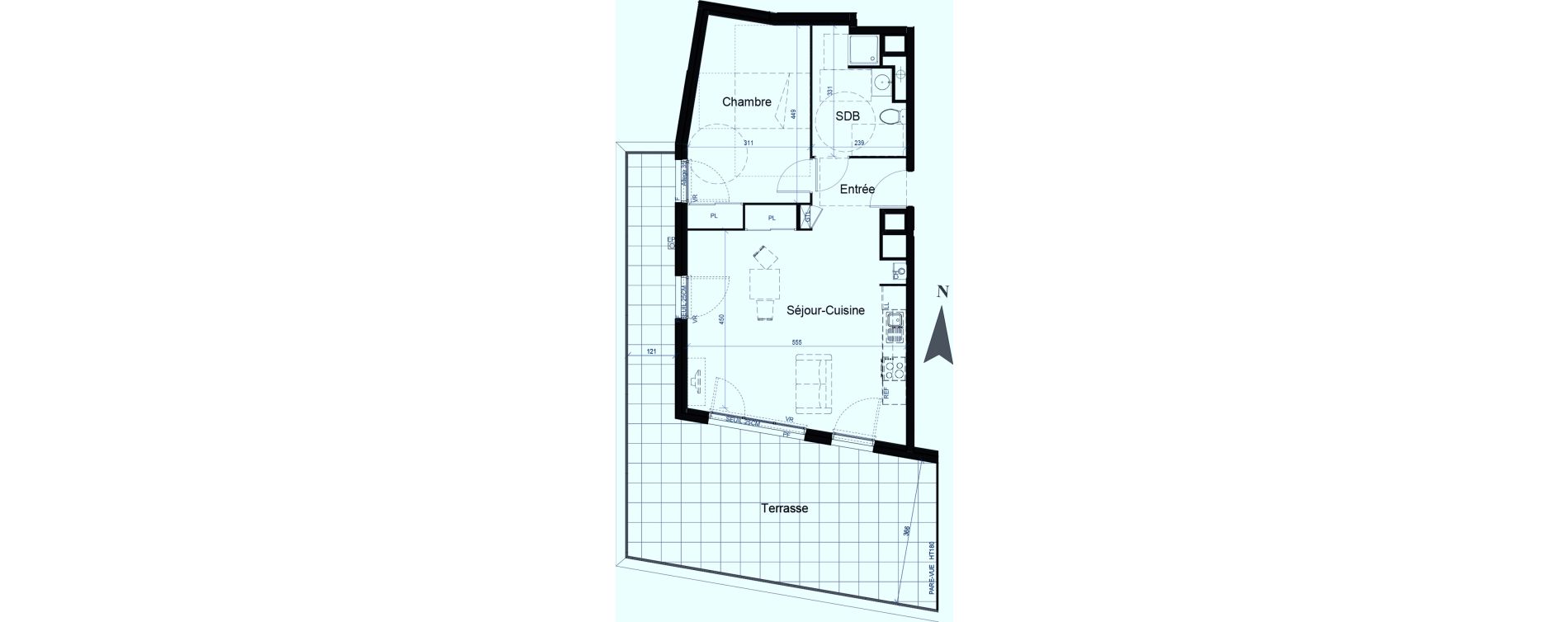 Appartement T2 de 53,05 m2 &agrave; Saint-Fons Centre