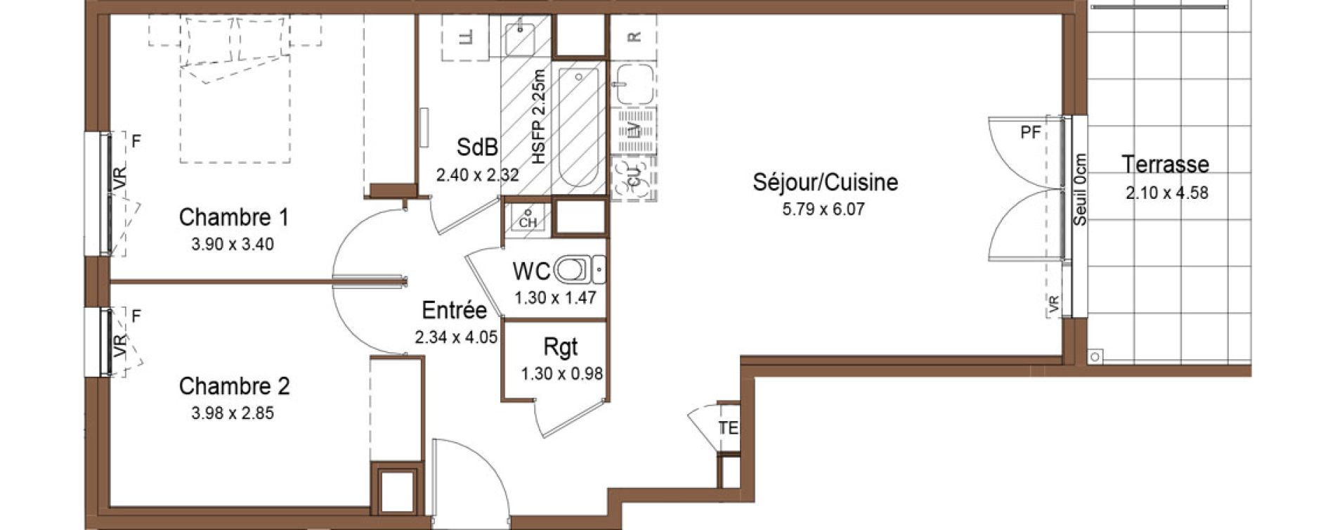 Appartement T3 de 65,95 m2 &agrave; Saint-Fons Centre ville