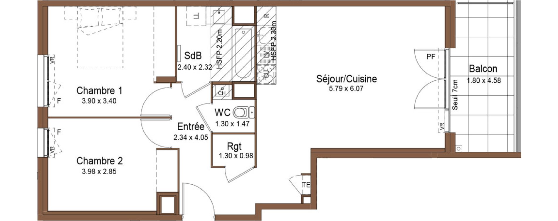 Appartement T3 de 66,01 m2 &agrave; Saint-Fons Centre ville