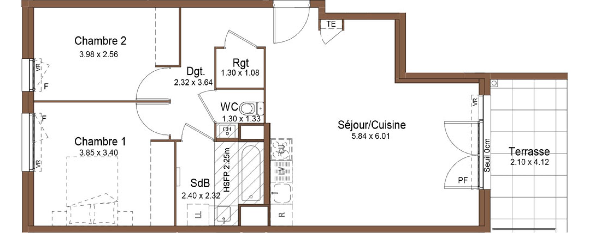 Appartement T3 de 65,26 m2 &agrave; Saint-Fons Centre ville