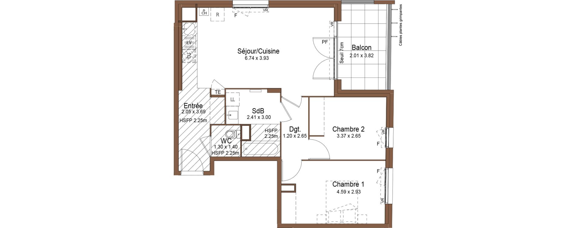 Appartement T3 de 63,45 m2 &agrave; Saint-Fons Centre ville