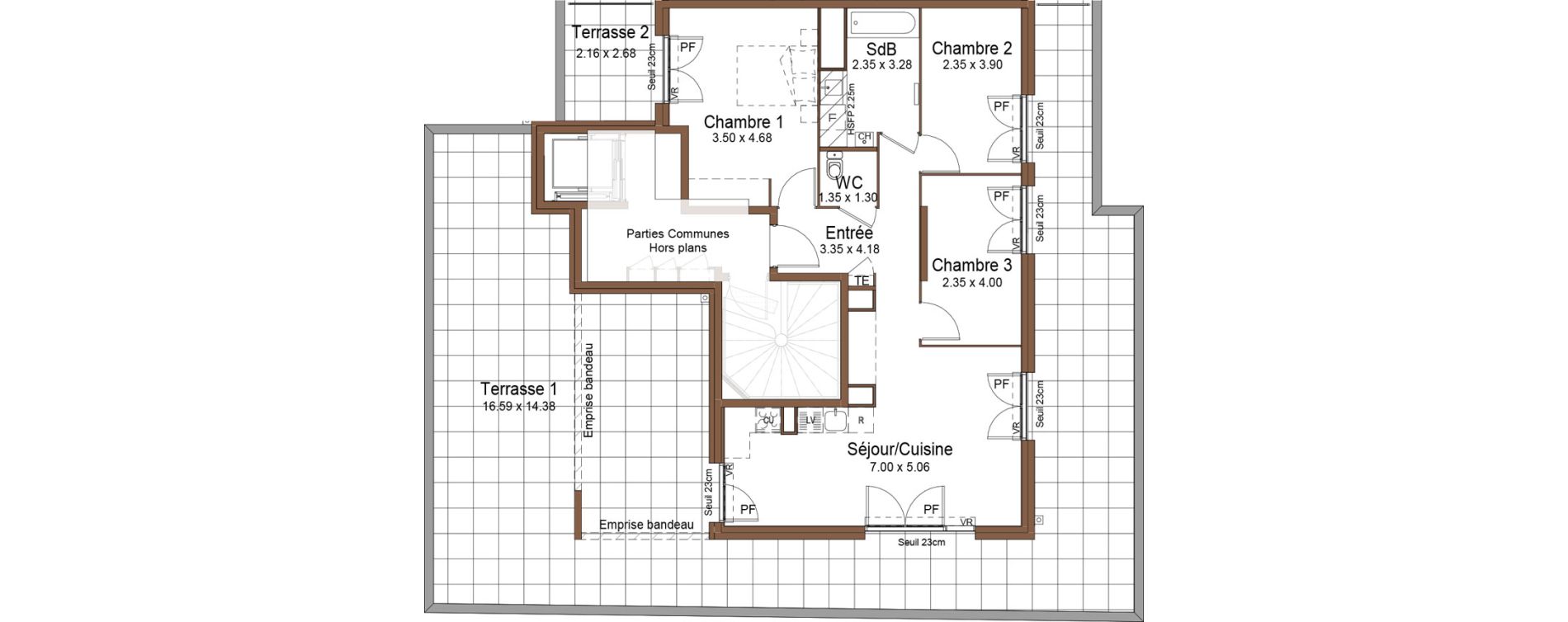 Appartement T4 de 75,90 m2 &agrave; Saint-Fons Centre ville