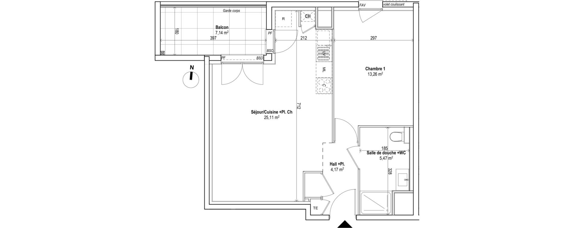 Appartement T2 de 48,01 m2 &agrave; Saint-Genis-Les-Olli&egrave;res Centre