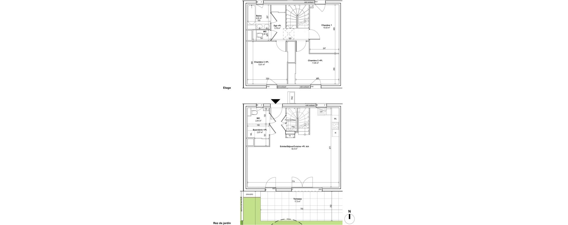 Maison T4 de 94,35 m2 &agrave; Saint-Genis-Les-Olli&egrave;res Centre