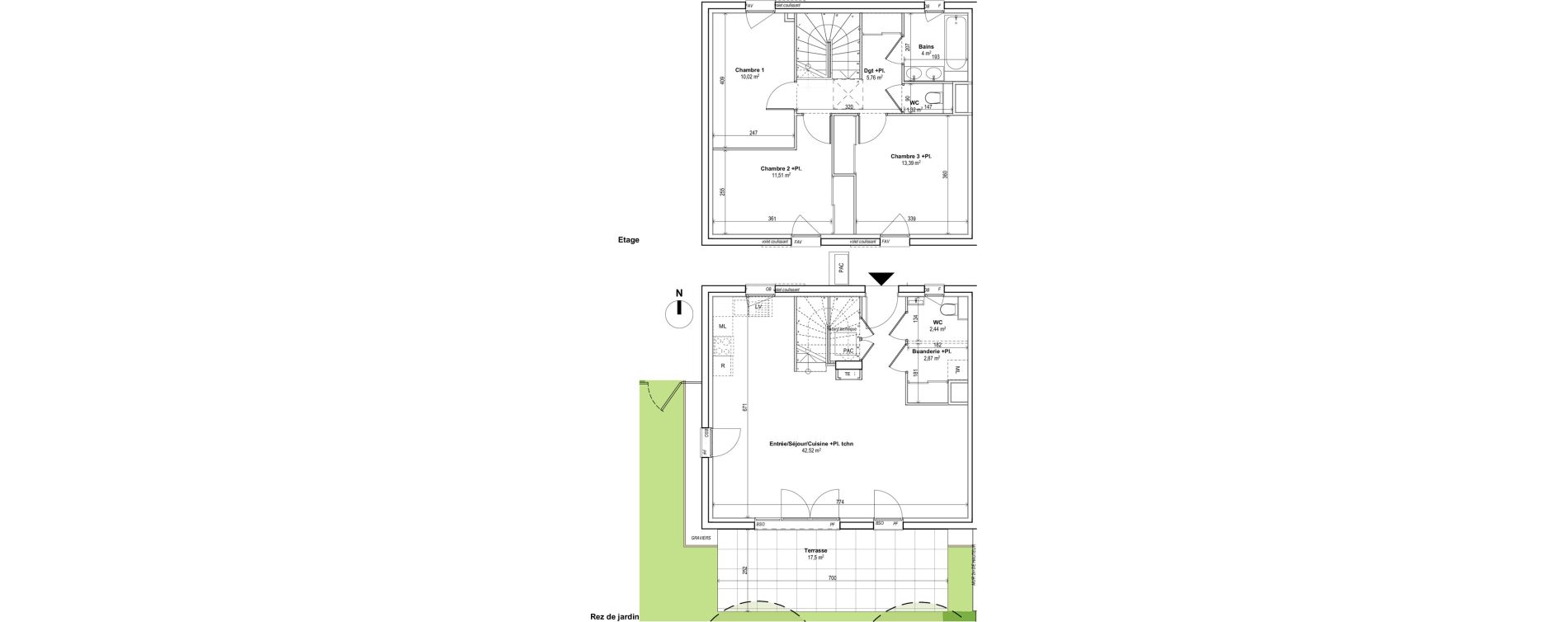 Maison T4 de 93,67 m2 &agrave; Saint-Genis-Les-Olli&egrave;res Centre