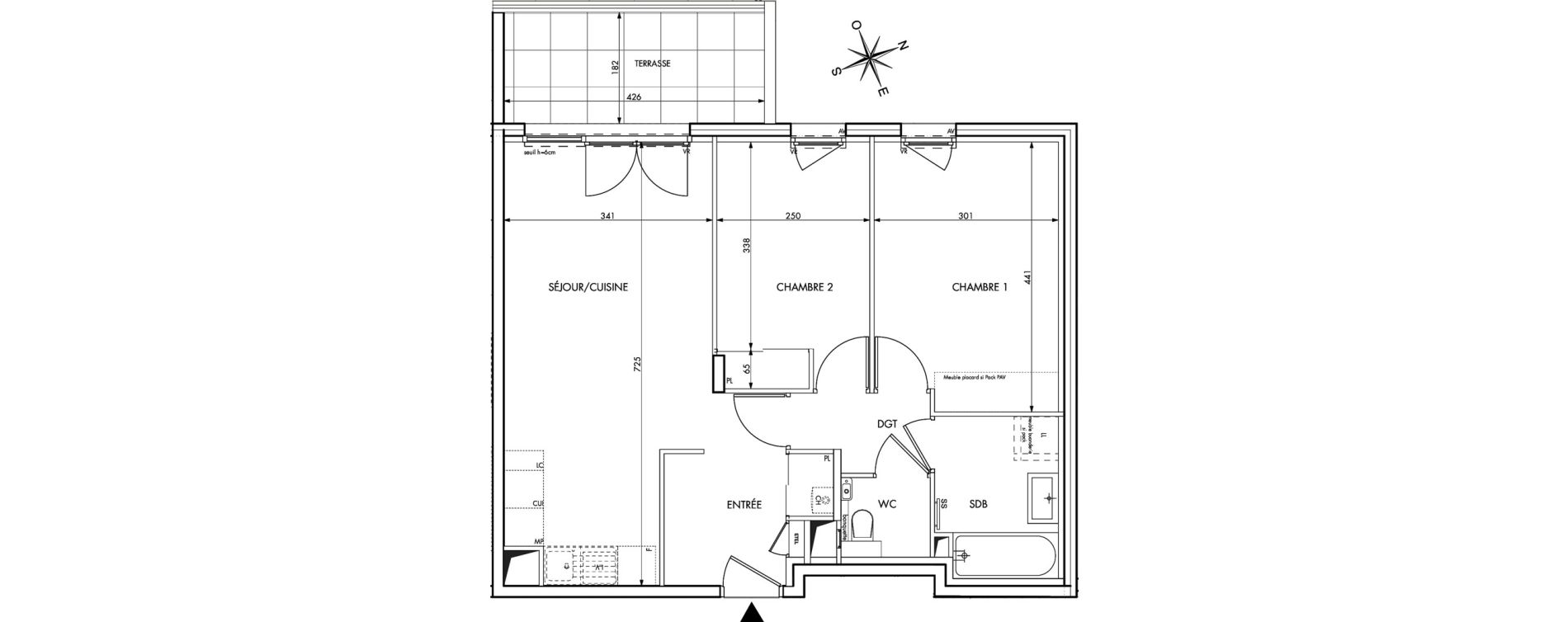 Appartement T3 de 61,43 m2 &agrave; Saint-Genis-Les-Olli&egrave;res Centre