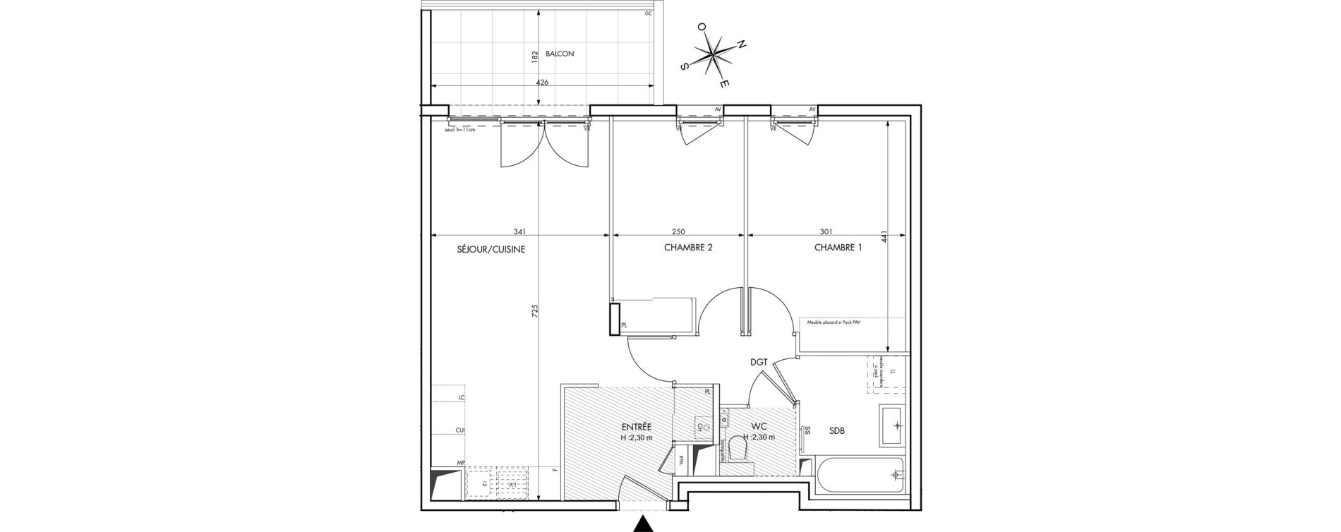 Appartement T3 de 61,43 m2 &agrave; Saint-Genis-Les-Olli&egrave;res Centre