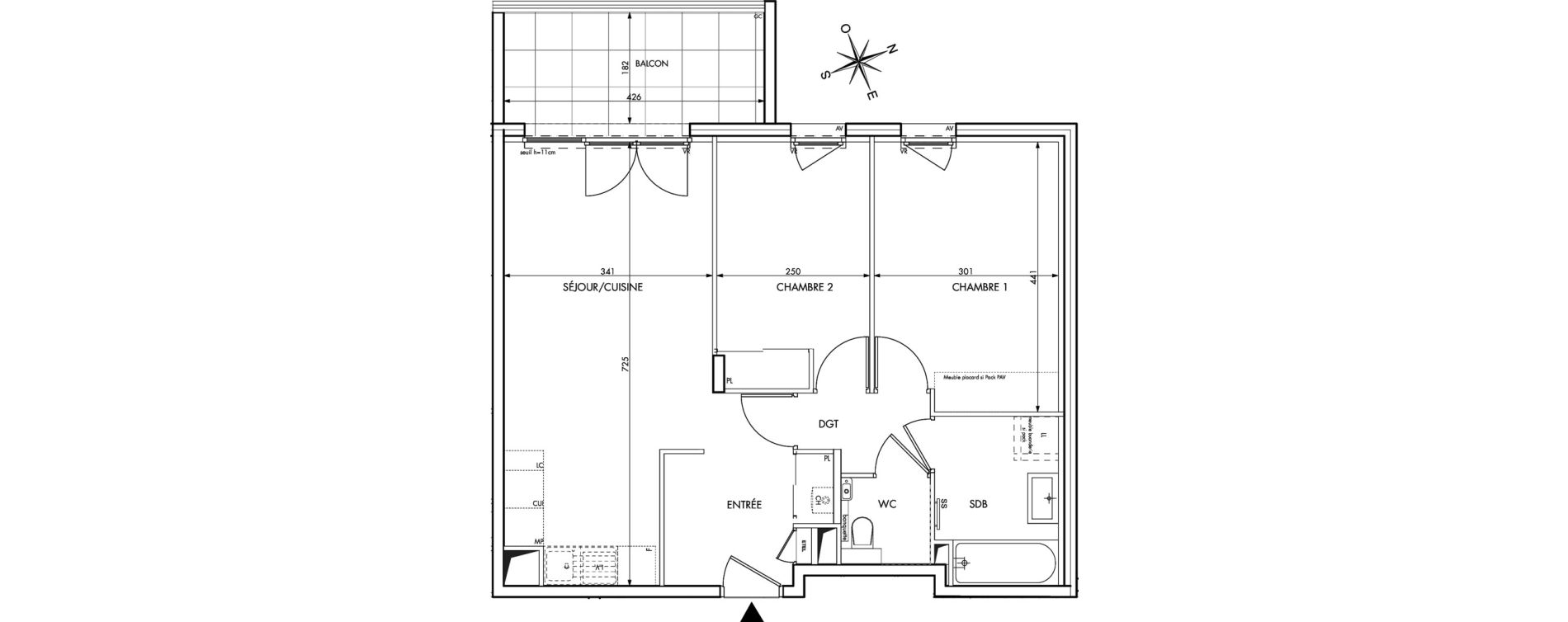 Appartement T3 de 62,06 m2 &agrave; Saint-Genis-Les-Olli&egrave;res Centre