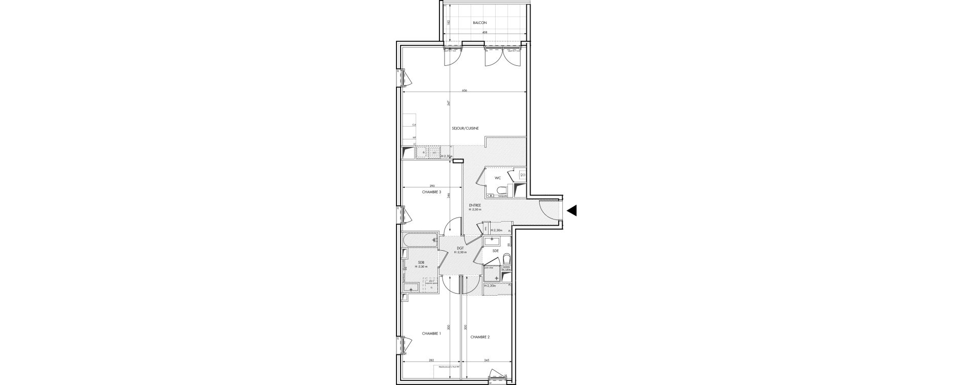 Appartement T4 de 91,57 m2 &agrave; Saint-Genis-Les-Olli&egrave;res Centre