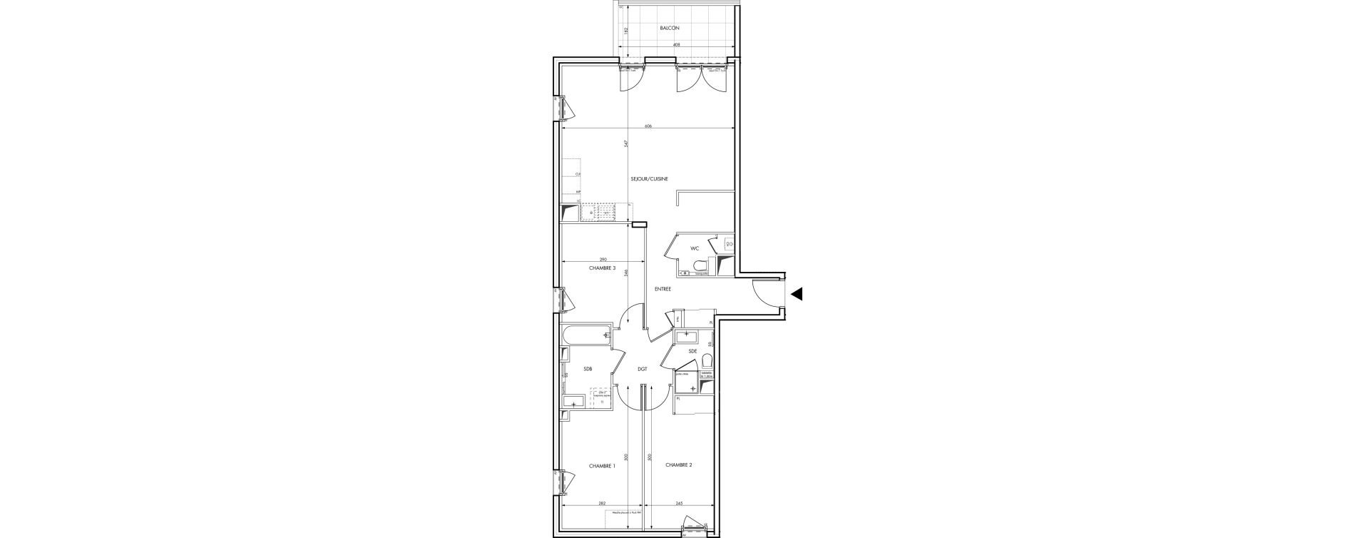Appartement T4 de 91,07 m2 &agrave; Saint-Genis-Les-Olli&egrave;res Centre