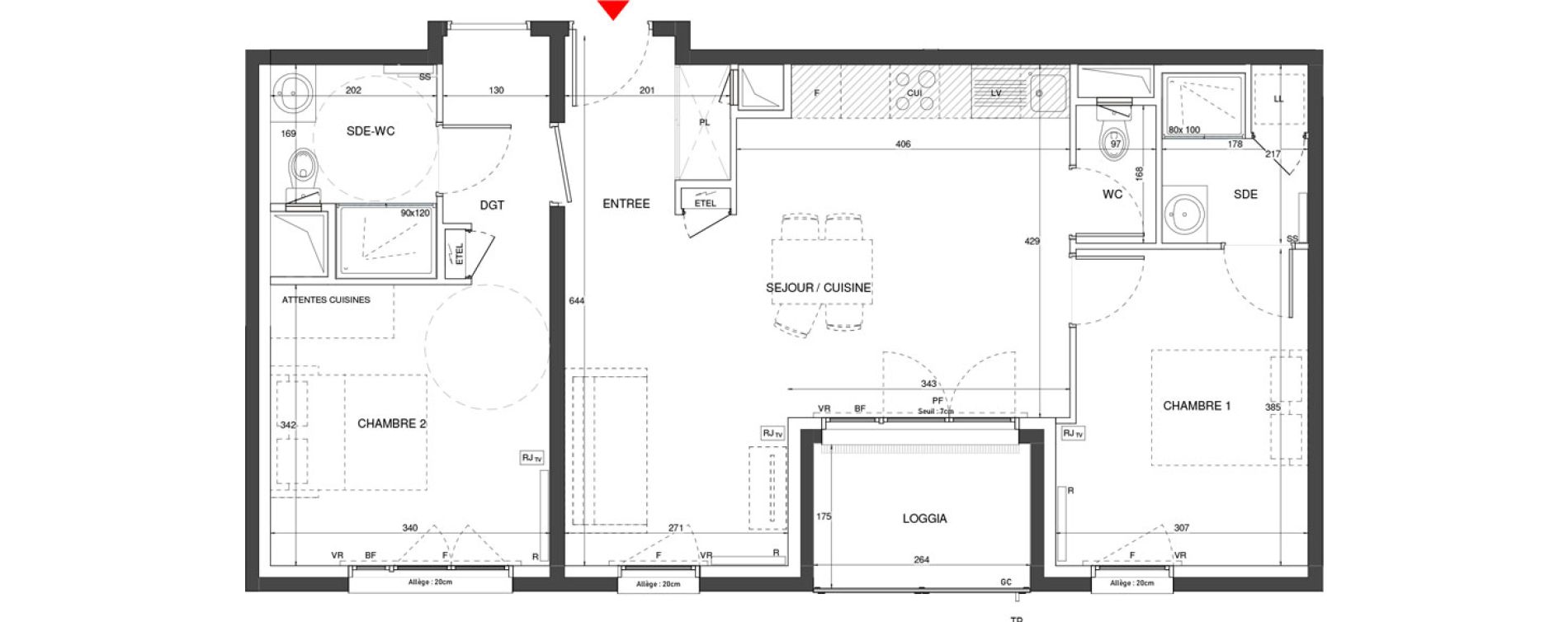 Appartement T3 de 67,22 m2 &agrave; Saint-Germain-Au-Mont-D'Or Centre