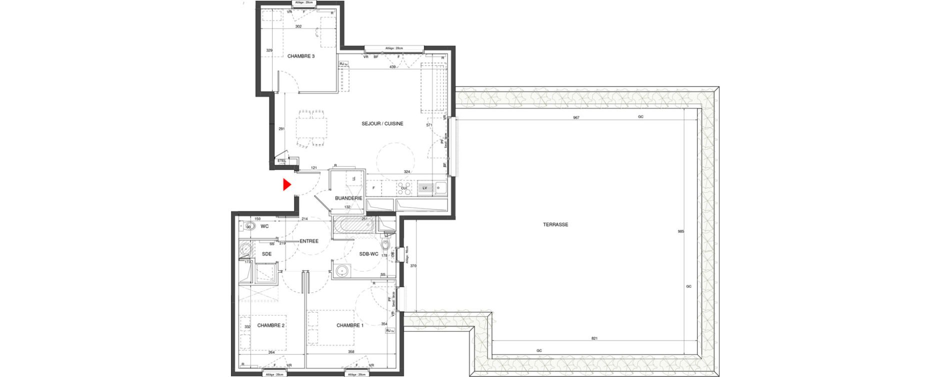 Appartement T4 de 81,42 m2 &agrave; Saint-Germain-Au-Mont-D'Or Centre