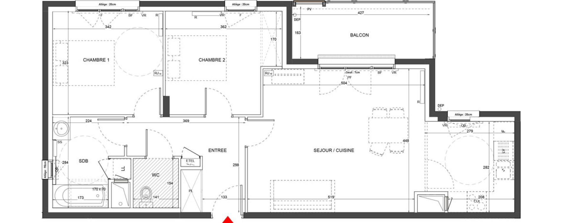 Appartement T3 de 68,71 m2 &agrave; Saint-Germain-Au-Mont-D'Or Centre