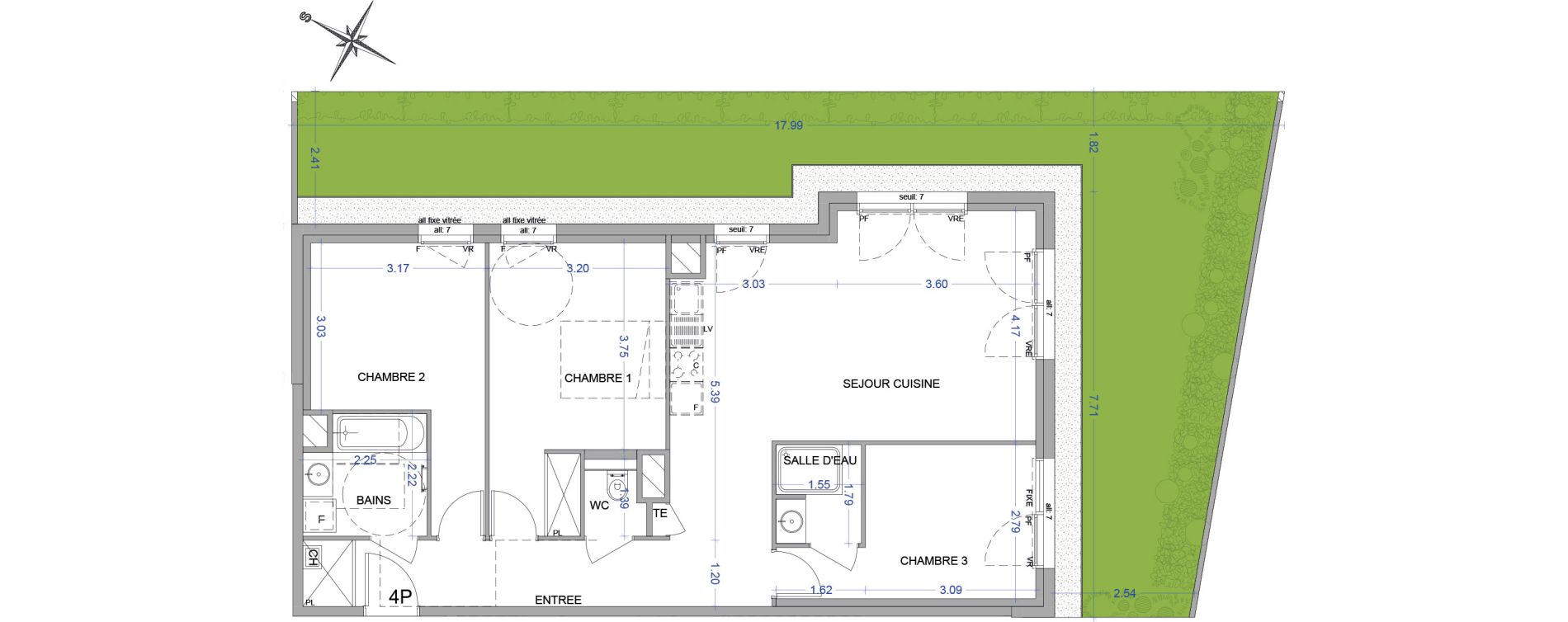 Appartement T4 de 84,07 m2 &agrave; Saint-Germain-Au-Mont-D'Or Centre