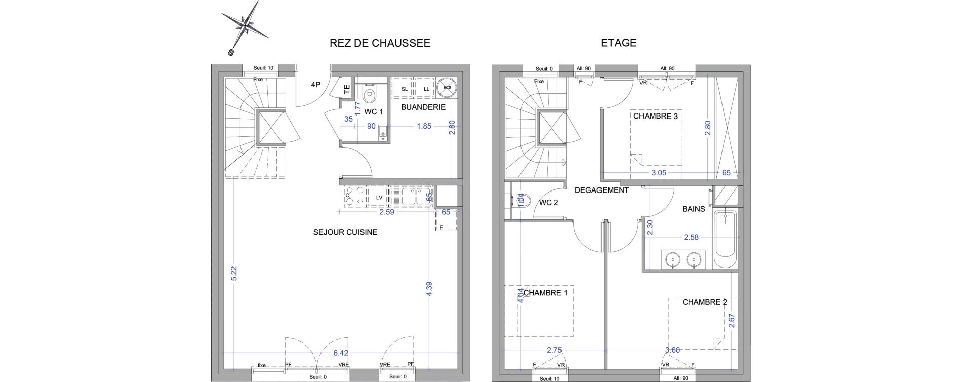 Maison T4 de 91,43 m2 &agrave; Saint-Germain-Au-Mont-D'Or Centre