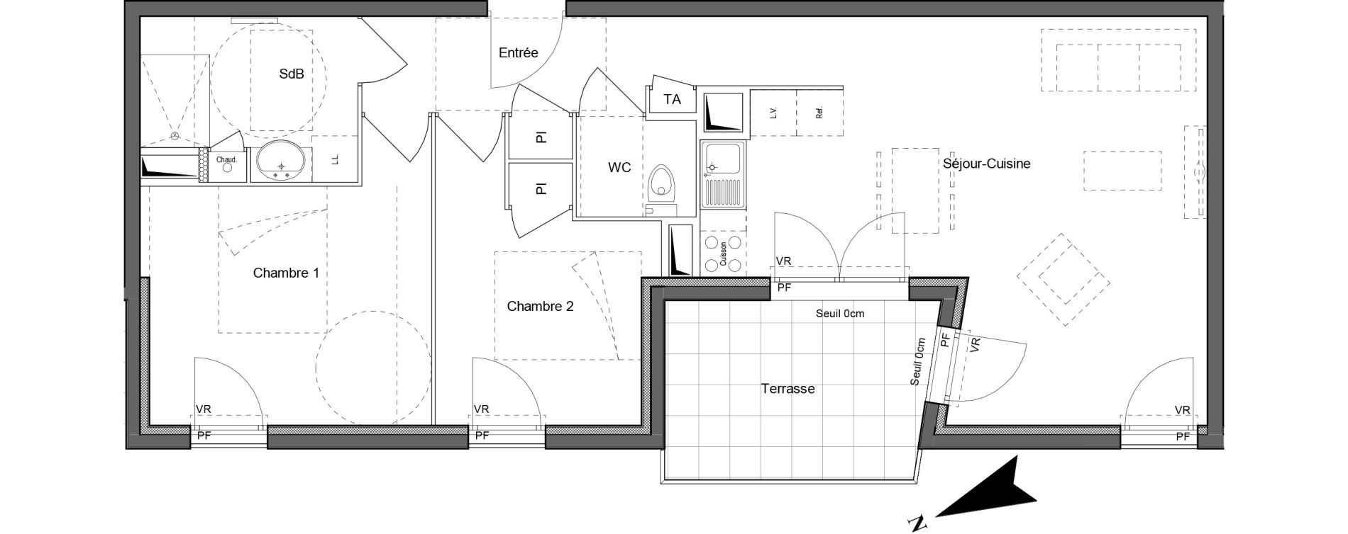 Appartement T3 de 62,37 m2 &agrave; Saint-Laurent-De-Mure Centre