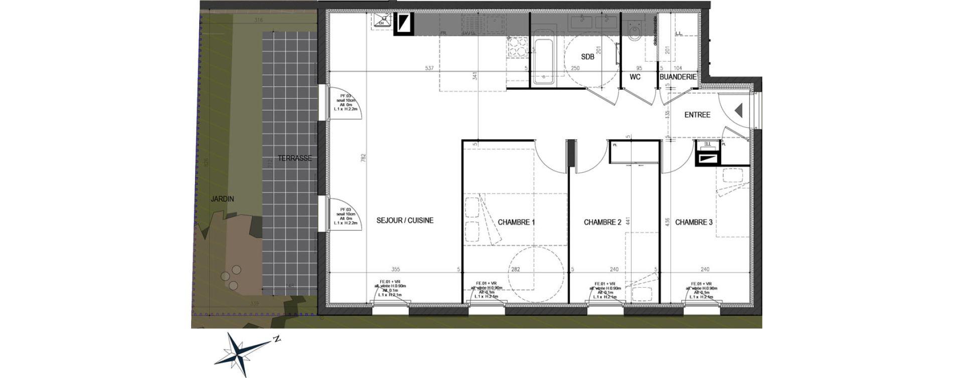 Appartement T4 de 83,10 m2 &agrave; Saint-Laurent-De-Mure Centre