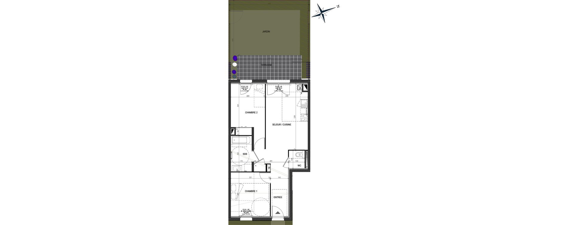 Appartement T3 de 59,16 m2 &agrave; Saint-Laurent-De-Mure Centre