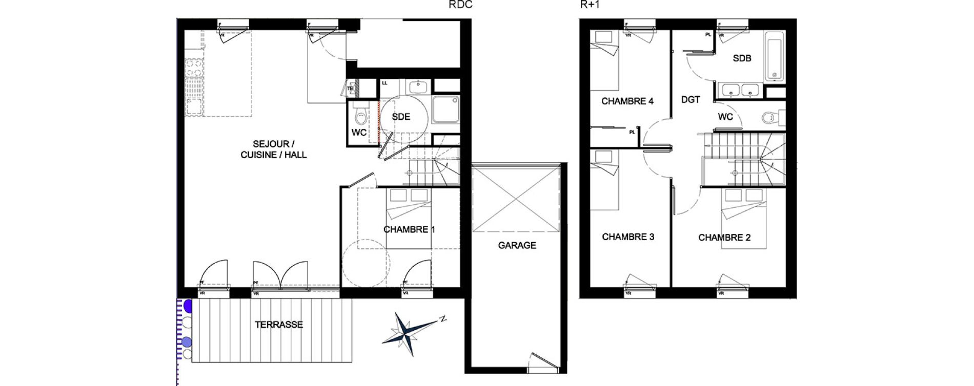 Maison T5 de 102,99 m2 &agrave; Saint-Laurent-De-Mure Centre