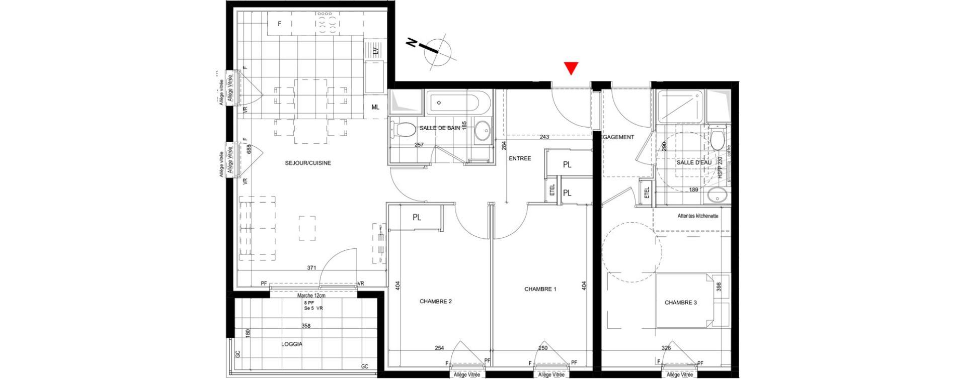 Appartement T4 de 80,65 m2 &agrave; Saint-Priest Revaison