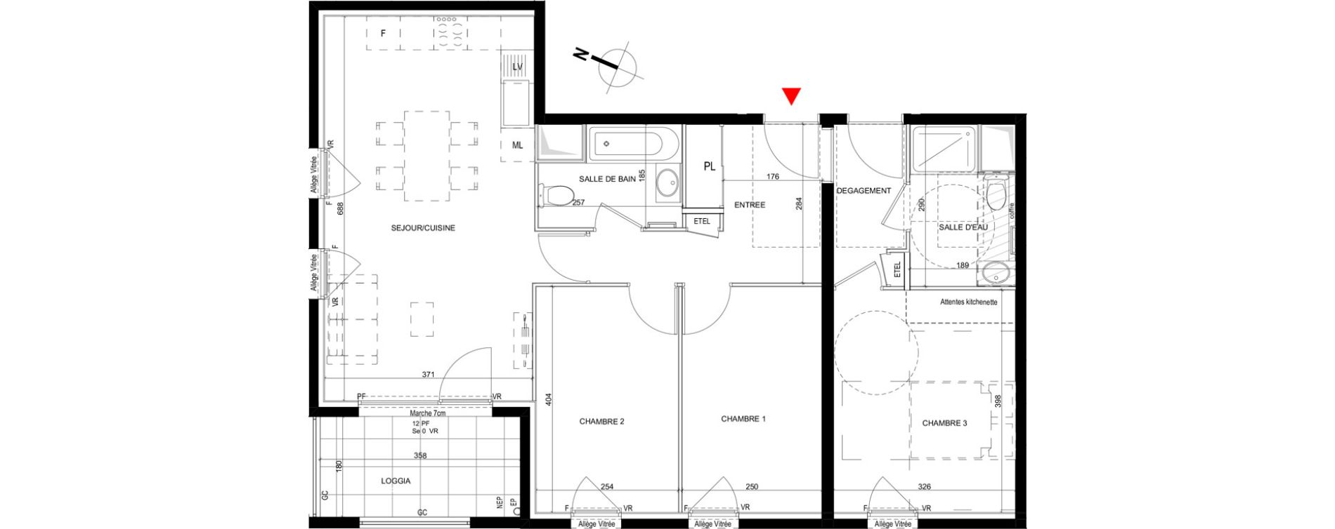 Appartement T4 de 80,74 m2 &agrave; Saint-Priest Revaison