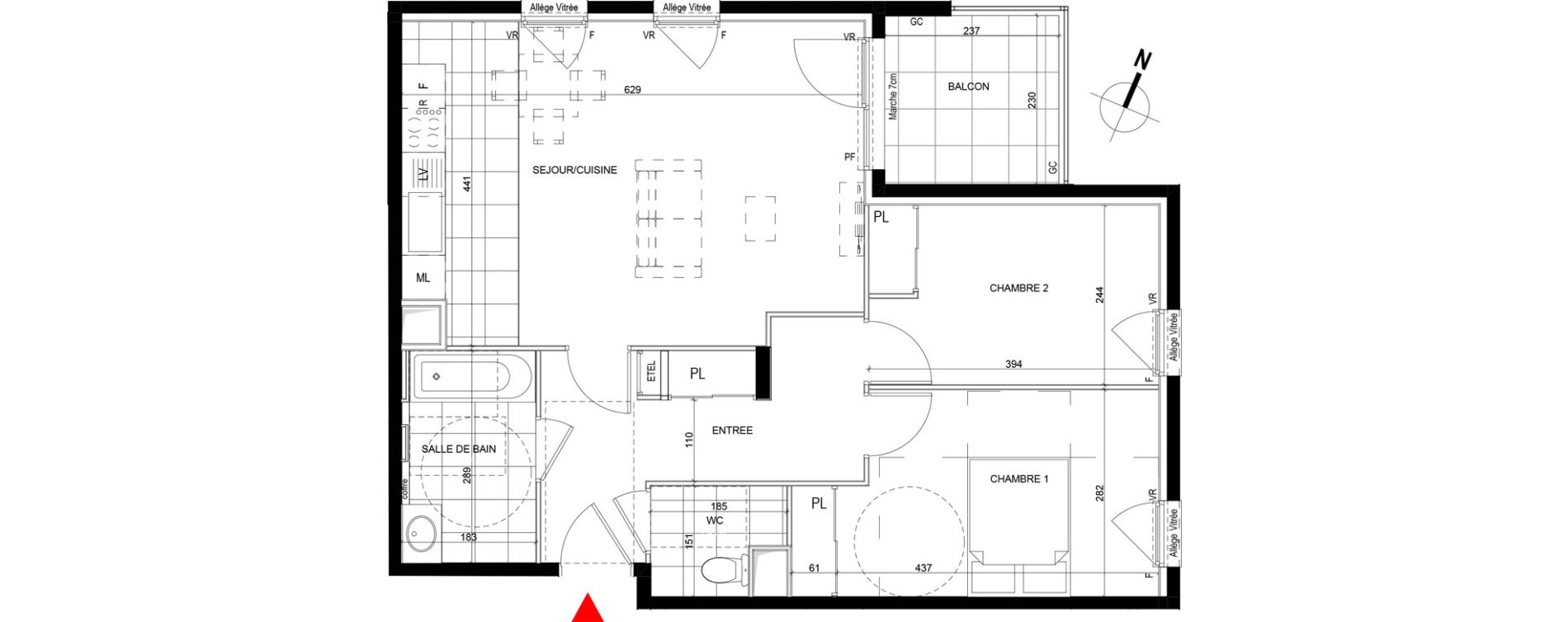 Appartement T3 de 66,17 m2 &agrave; Saint-Priest Revaison