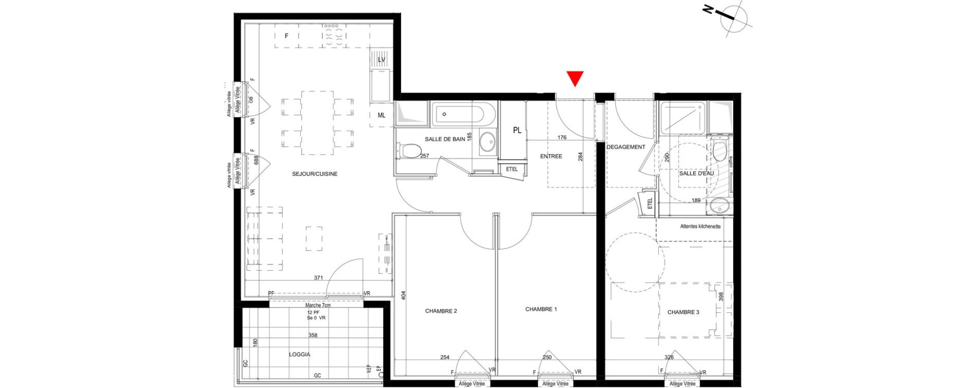 Appartement T4 de 80,65 m2 &agrave; Saint-Priest Revaison
