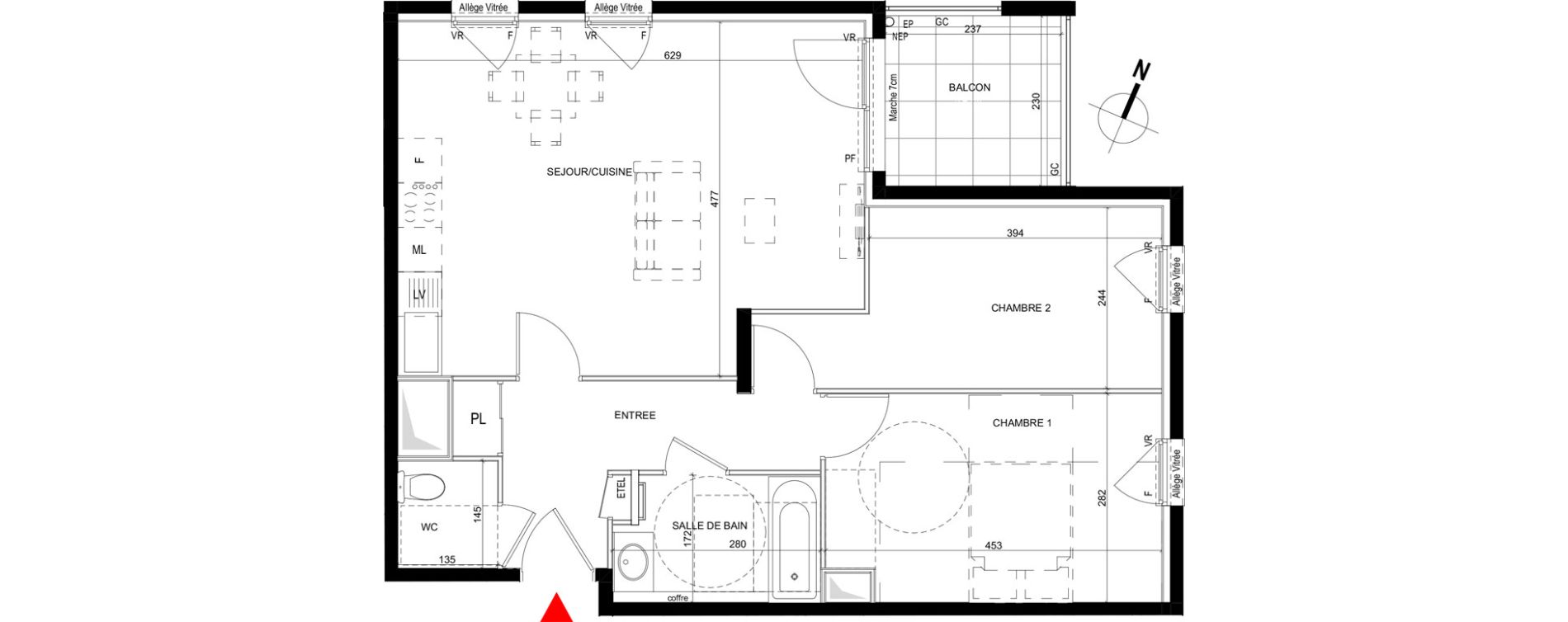 Appartement T3 de 66,17 m2 &agrave; Saint-Priest Revaison