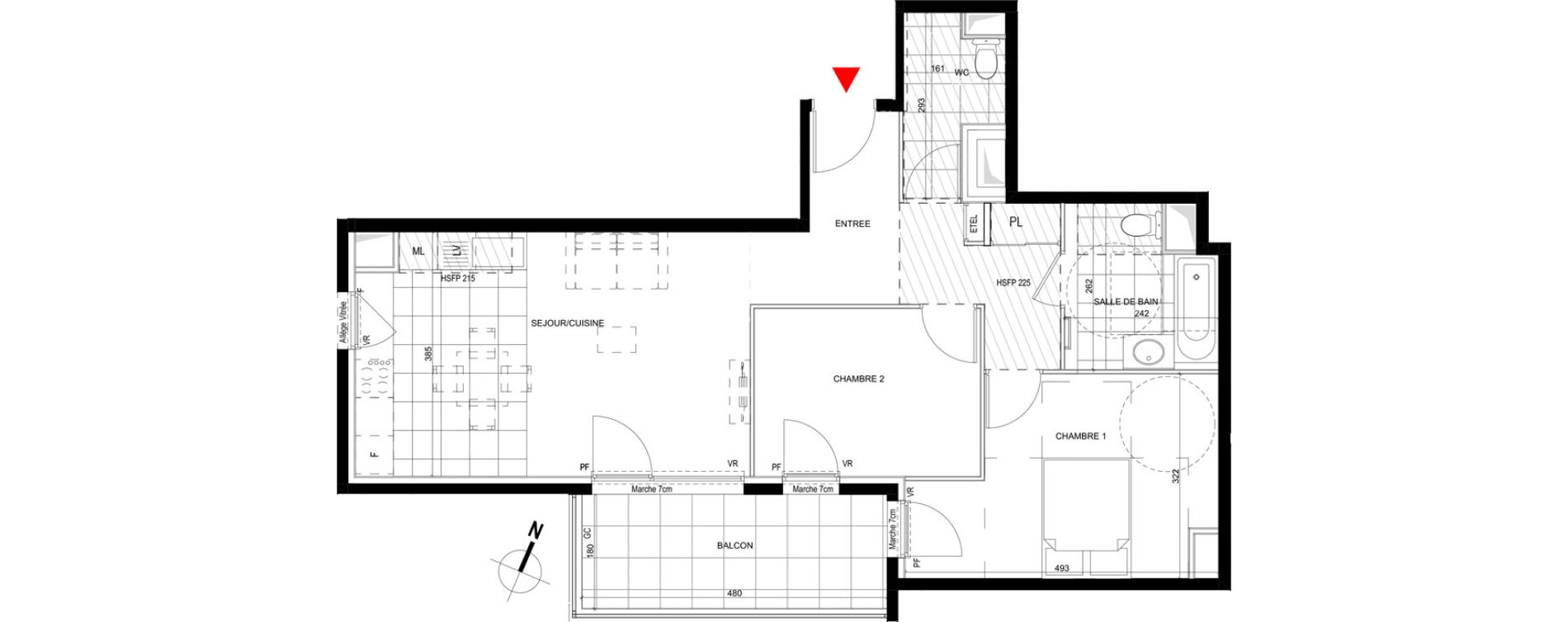 Appartement T3 de 66,11 m2 &agrave; Saint-Priest Revaison