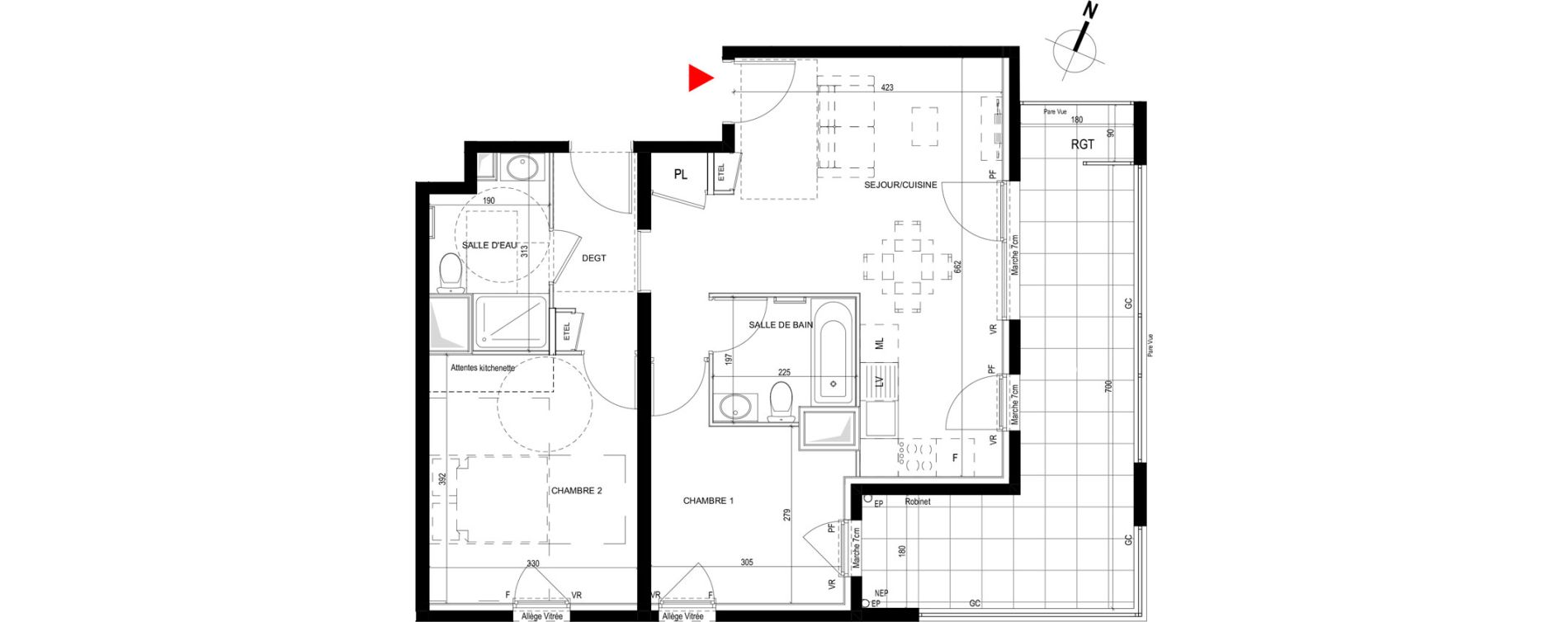 Appartement T3 de 60,84 m2 &agrave; Saint-Priest Revaison