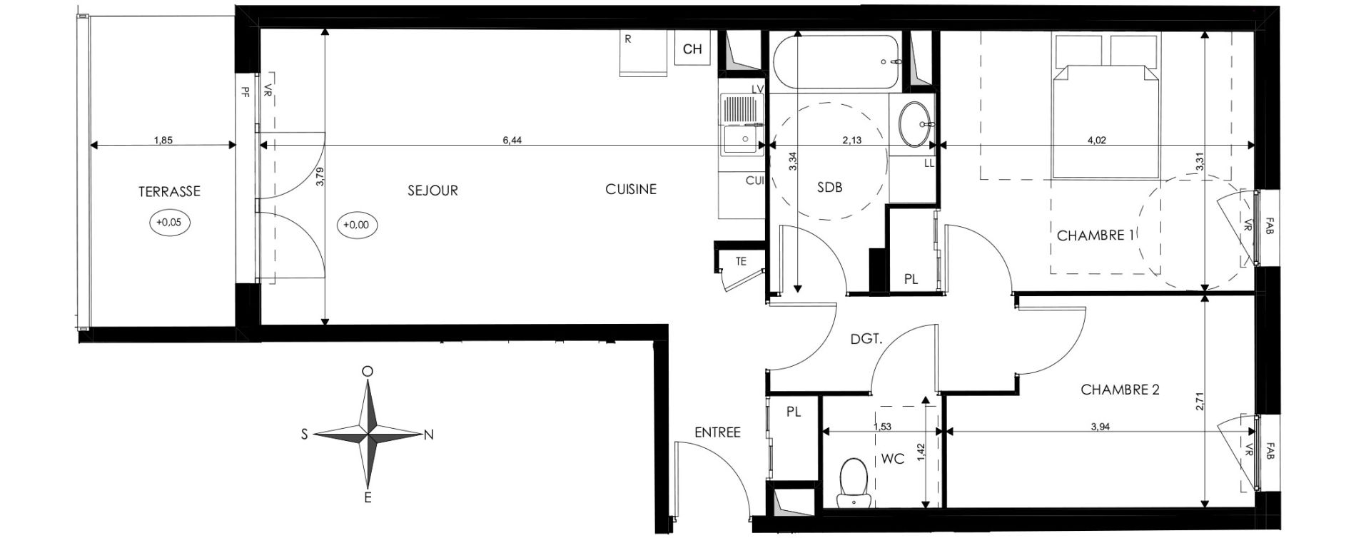 Appartement T3 de 62,94 m2 &agrave; Saint-Priest Revaison