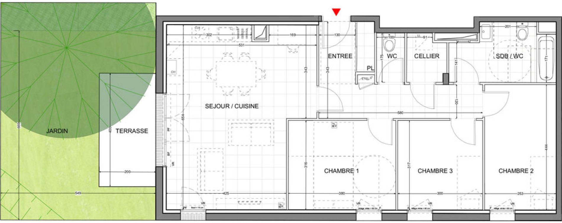 Appartement T4 de 86,17 m2 &agrave; Sainte-Foy-L'Argenti&egrave;re Centre