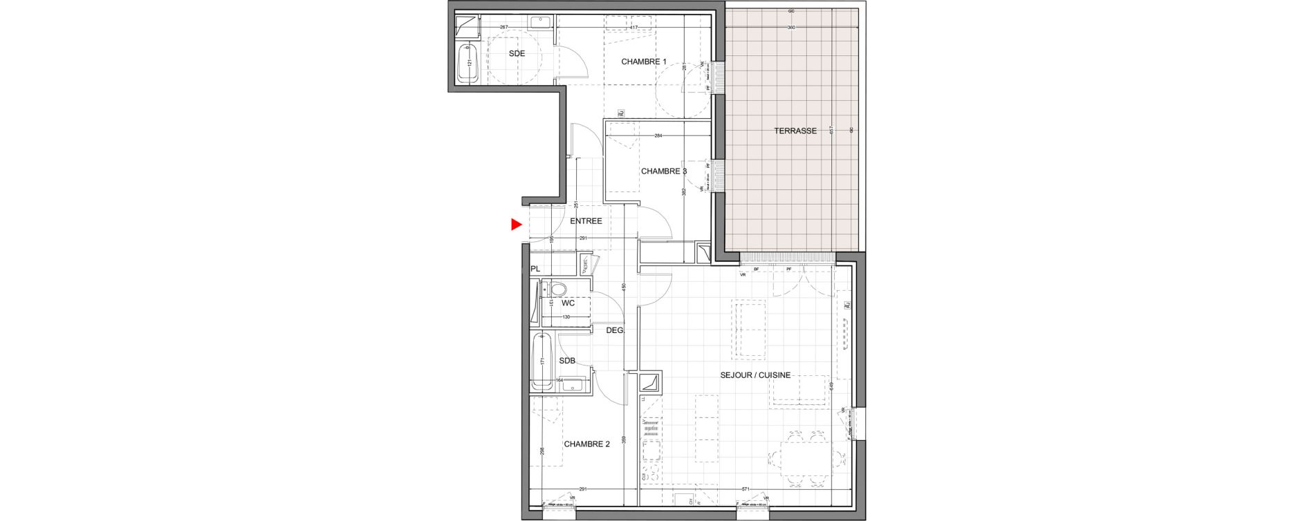 Appartement T4 de 86,34 m2 &agrave; Sainte-Foy-L'Argenti&egrave;re Centre