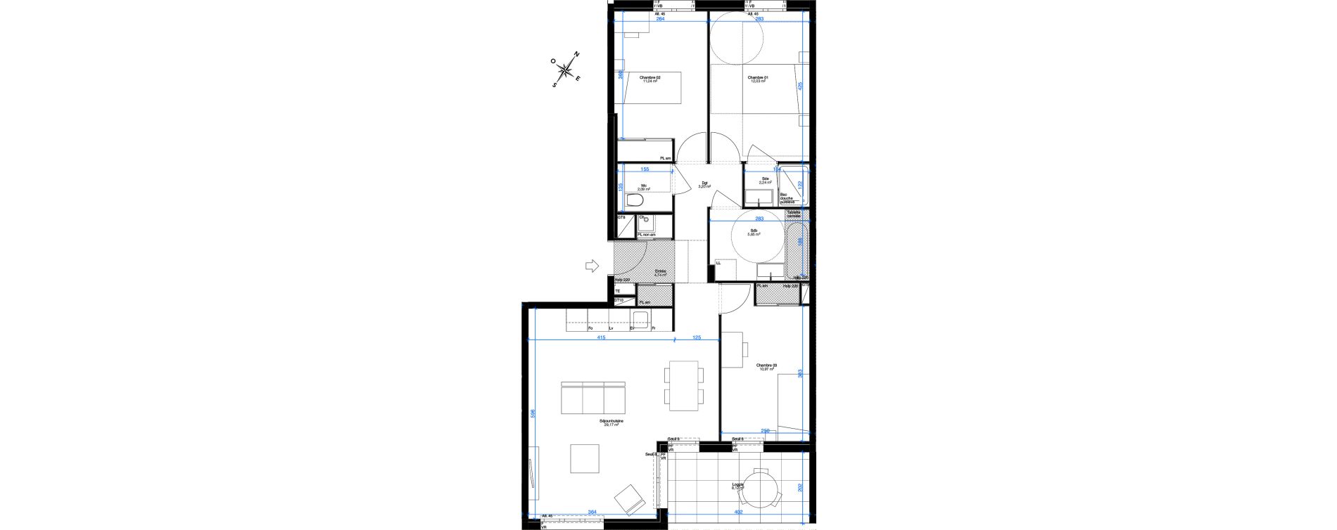 Appartement T4 de 81,13 m2 &agrave; Sainte-Foy-L&egrave;s-Lyon Chantegrillet