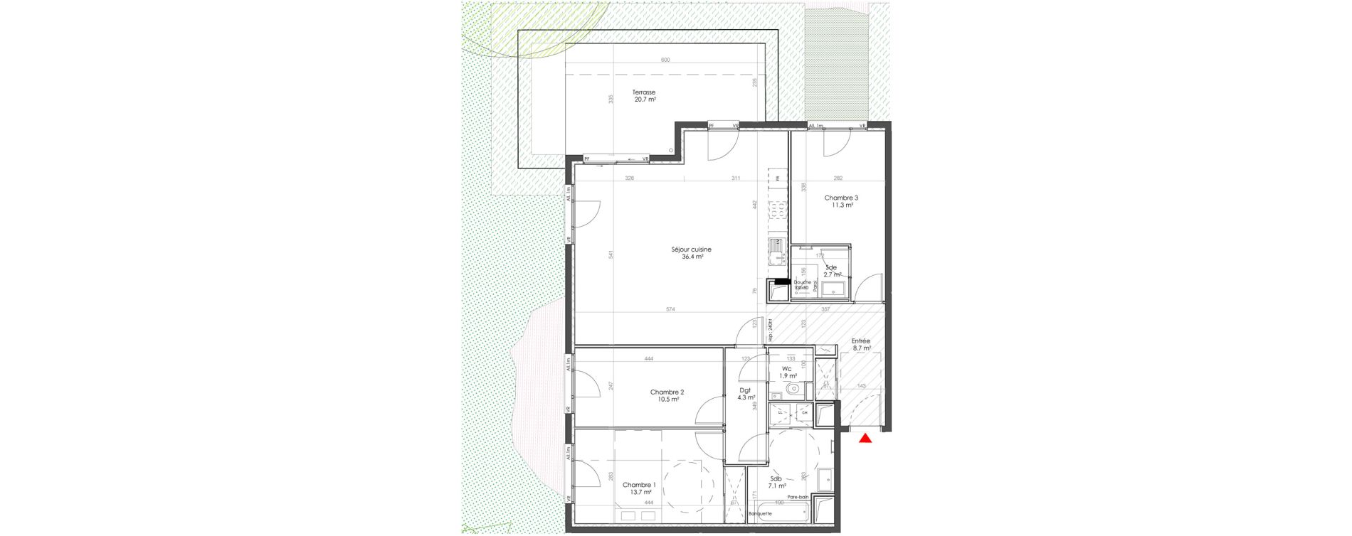 Appartement T4 de 96,60 m2 &agrave; Sainte-Foy-L&egrave;s-Lyon Centre