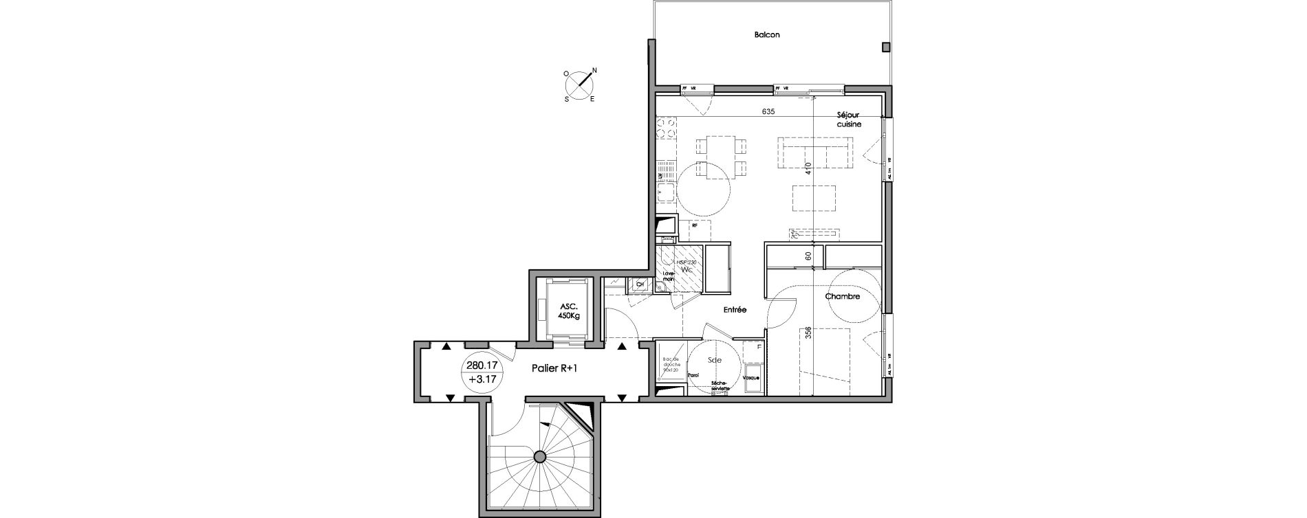 Appartement T2 de 53,60 m2 &agrave; Sainte-Foy-L&egrave;s-Lyon Centre