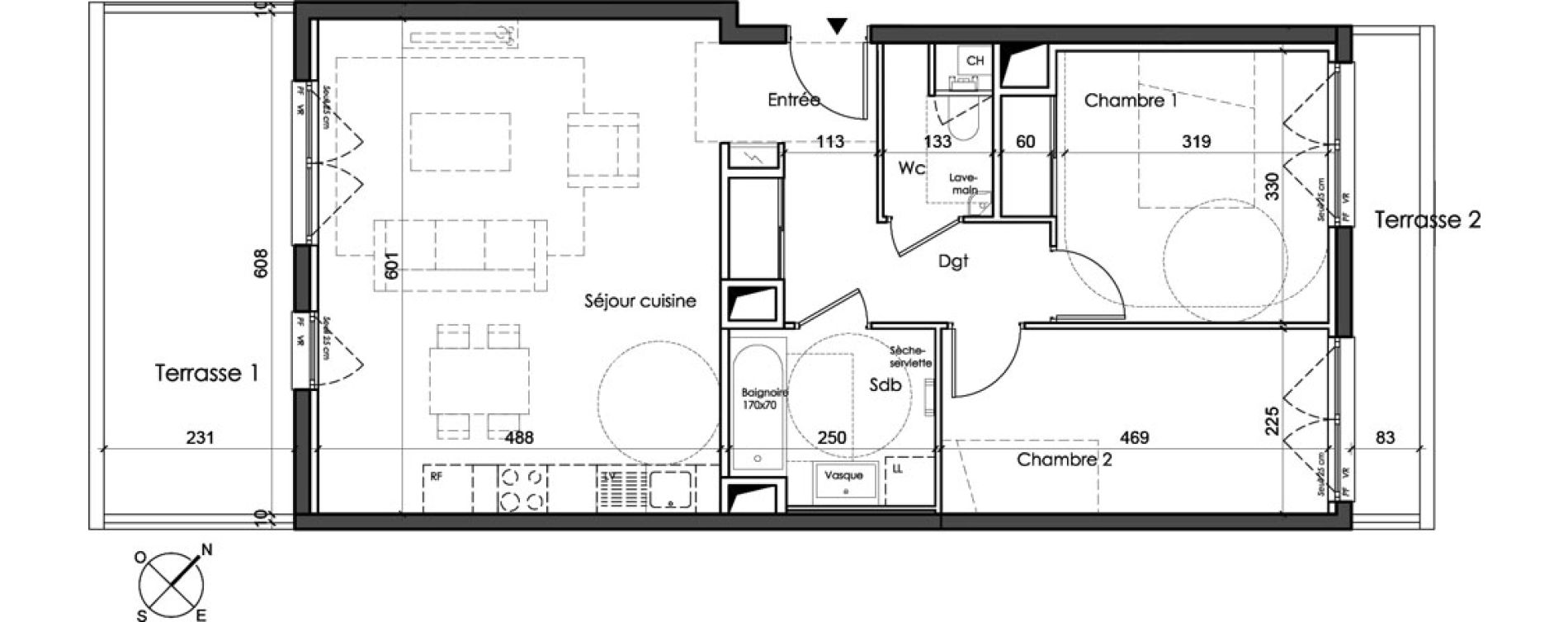 Appartement T3 de 67,50 m2 &agrave; Sainte-Foy-L&egrave;s-Lyon Centre