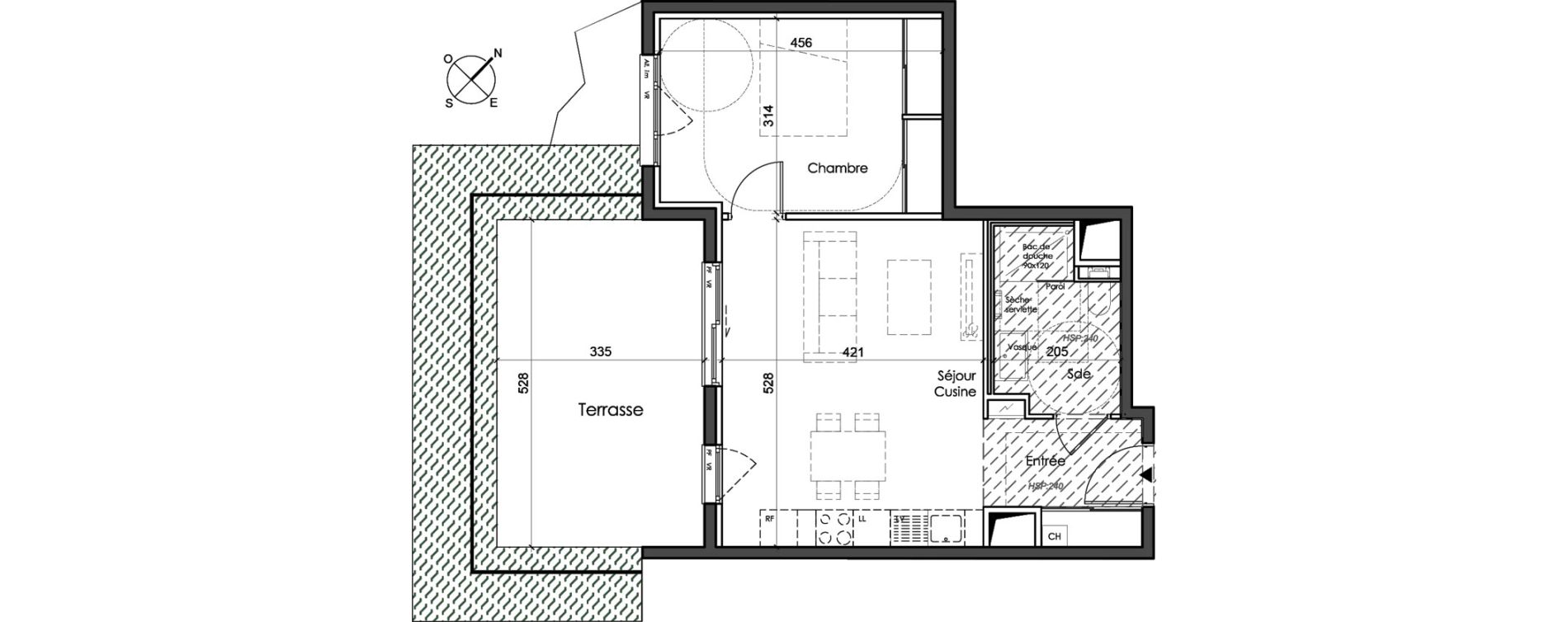 Appartement T2 de 46,40 m2 &agrave; Sainte-Foy-L&egrave;s-Lyon Centre