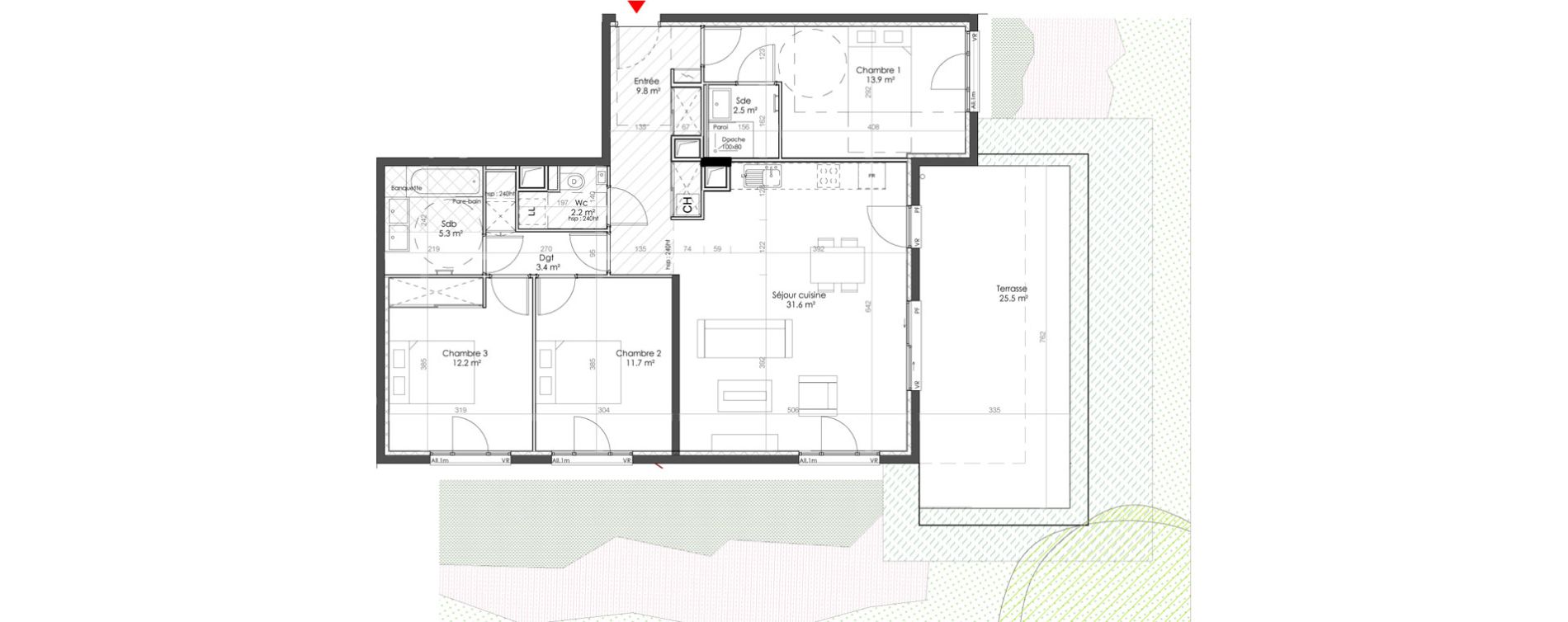 Appartement T4 de 92,80 m2 &agrave; Sainte-Foy-L&egrave;s-Lyon Centre