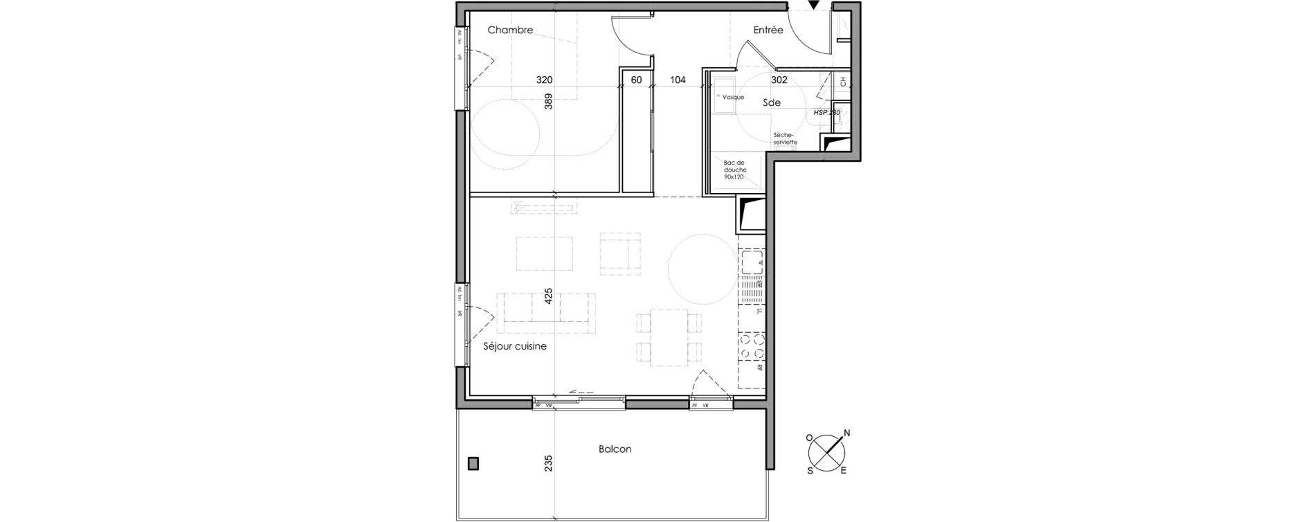 Appartement T2 de 55,00 m2 &agrave; Sainte-Foy-L&egrave;s-Lyon Centre