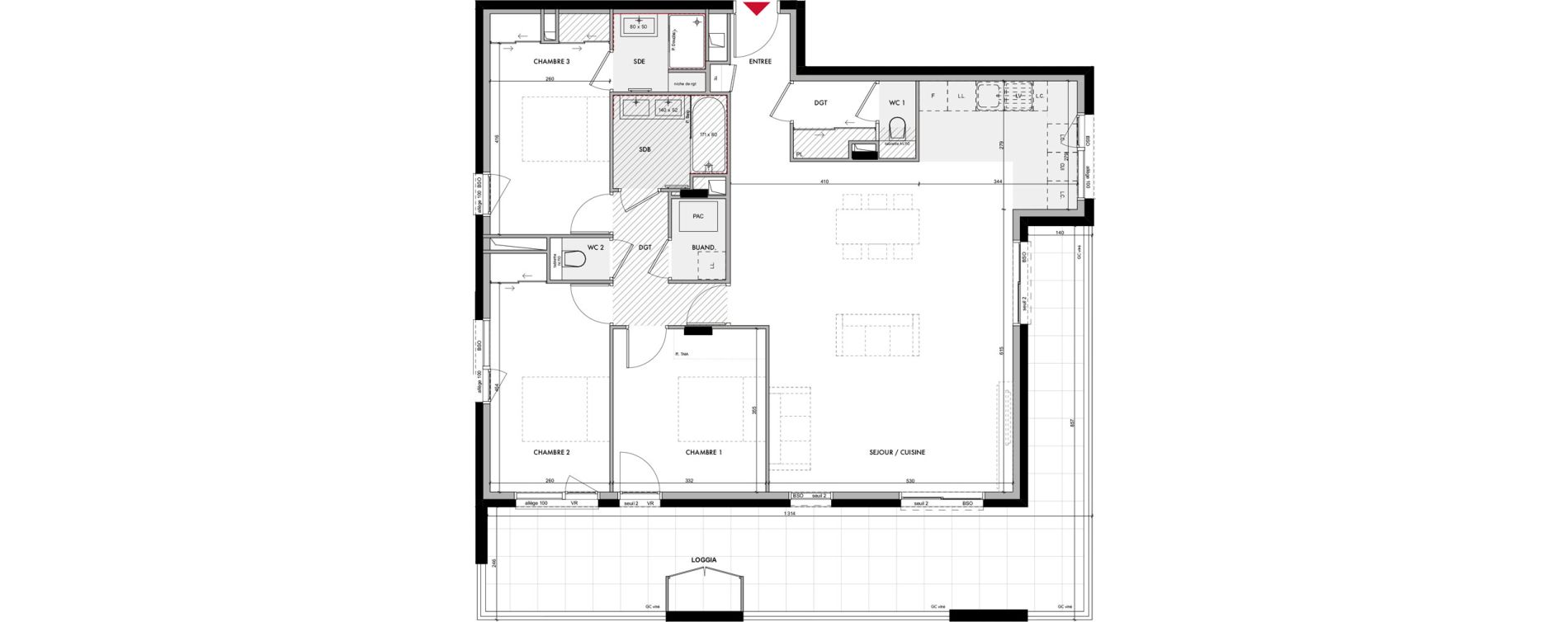 Appartement T4 de 109,50 m2 &agrave; Sainte-Foy-L&egrave;s-Lyon Chavril