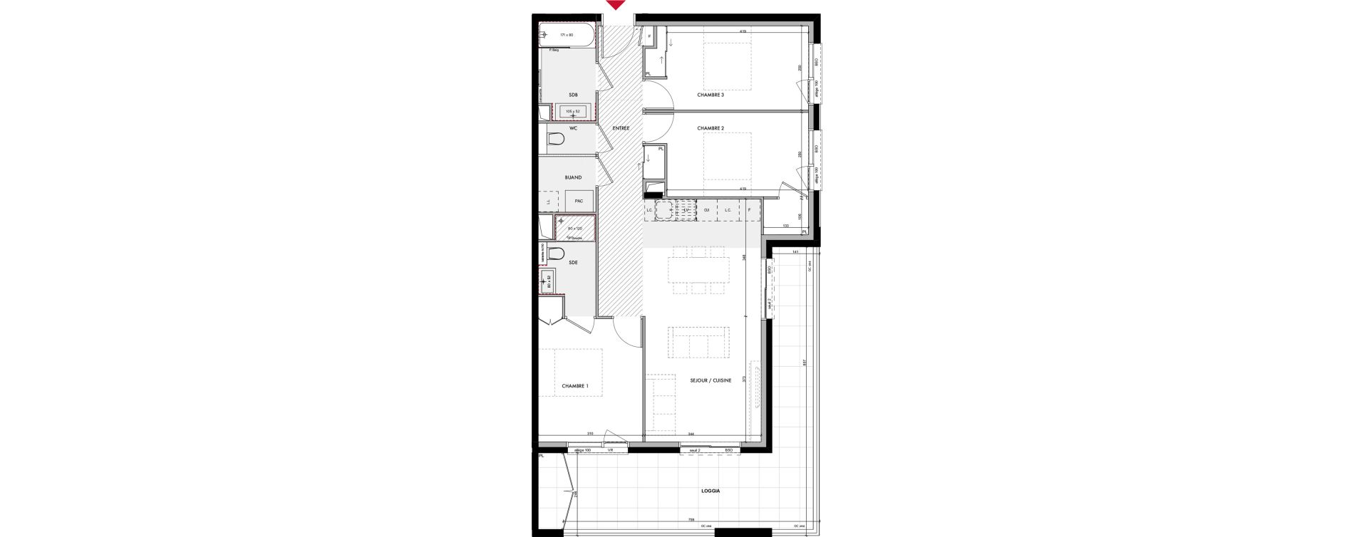 Appartement T4 de 86,50 m2 &agrave; Sainte-Foy-L&egrave;s-Lyon Chavril