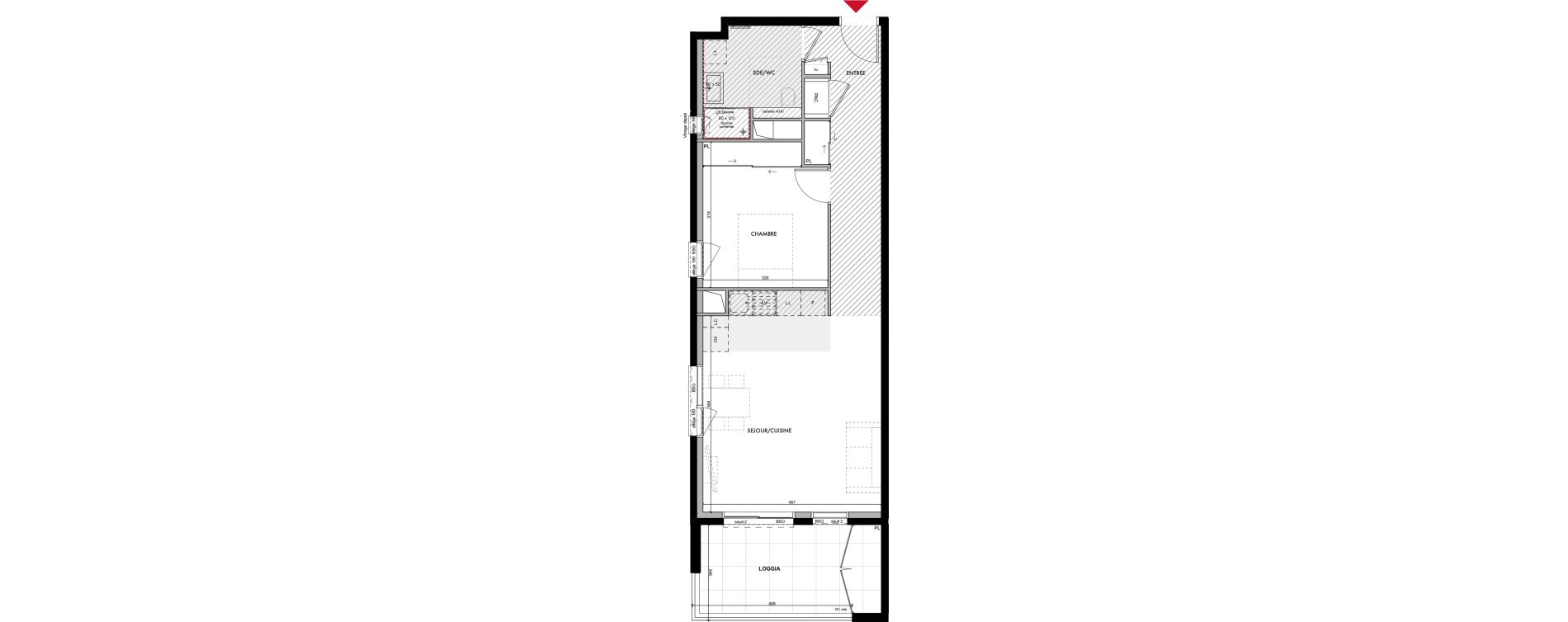 Appartement T2 de 54,40 m2 &agrave; Sainte-Foy-L&egrave;s-Lyon Chavril