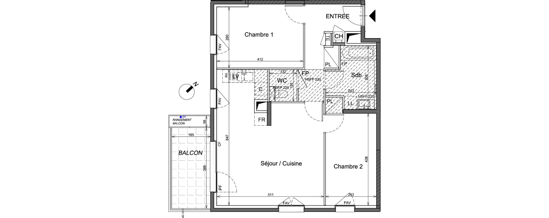 Appartement T3 de 67,61 m2 &agrave; Sainte-Foy-L&egrave;s-Lyon Chantegrillet