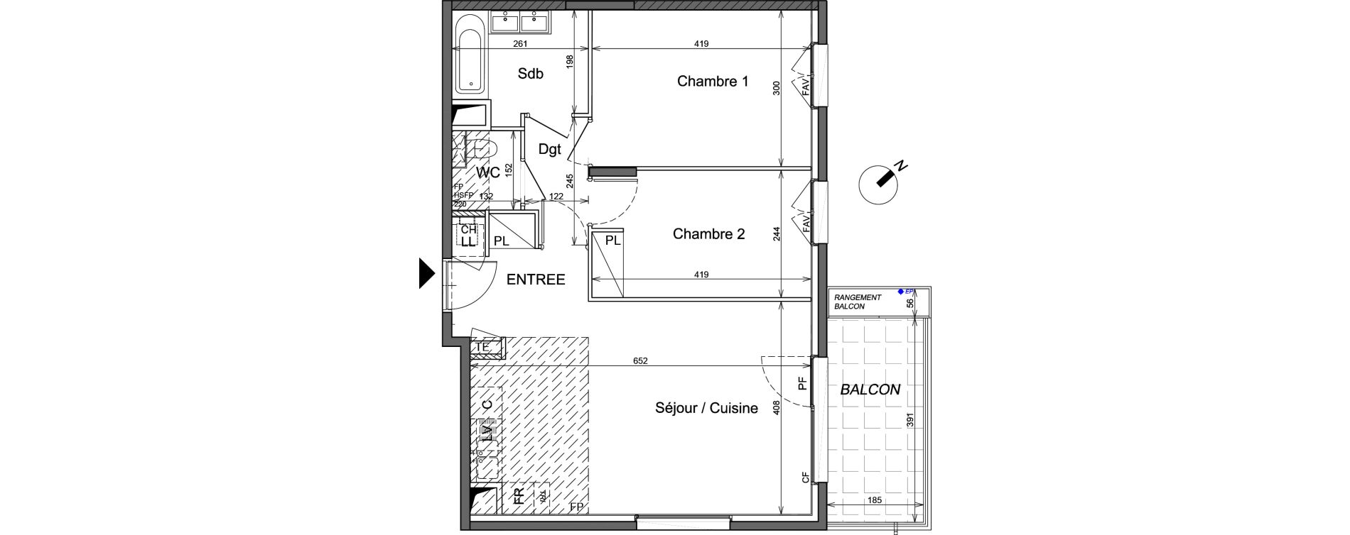 Appartement T3 de 62,15 m2 &agrave; Sainte-Foy-L&egrave;s-Lyon Chantegrillet