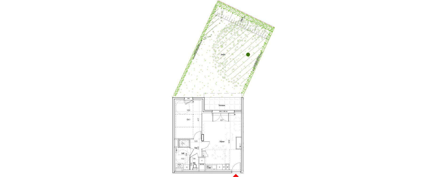 Appartement T2 de 45,70 m2 &agrave; Sathonay-Camp Centre