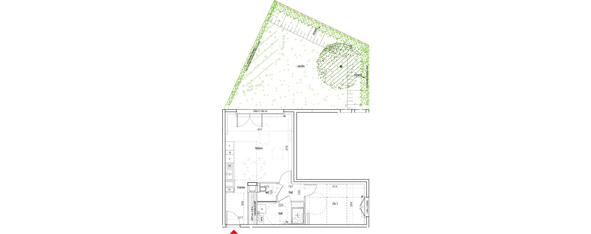 Appartement T2 de 47,90 m2 &agrave; Sathonay-Camp Centre