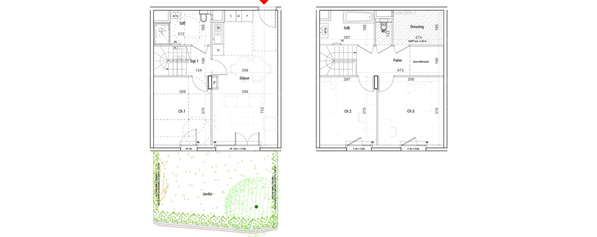 Duplex T4 de 88,40 m2 &agrave; Sathonay-Camp Centre