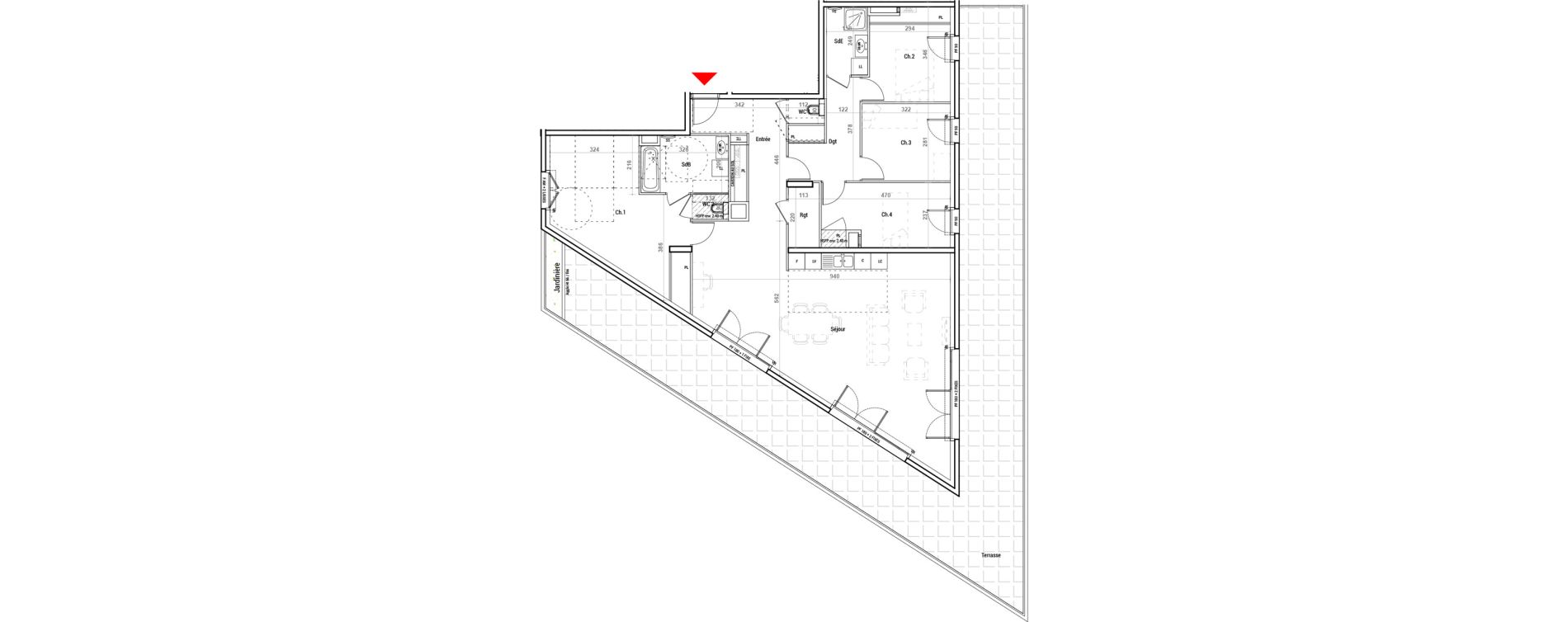 Appartement T5 de 136,25 m2 &agrave; Sathonay-Camp Centre