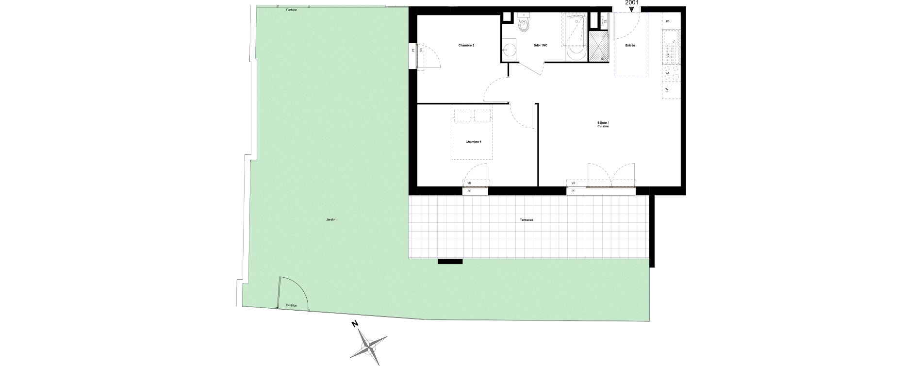 Appartement T3 de 53,23 m2 &agrave; Sathonay-Camp Centre